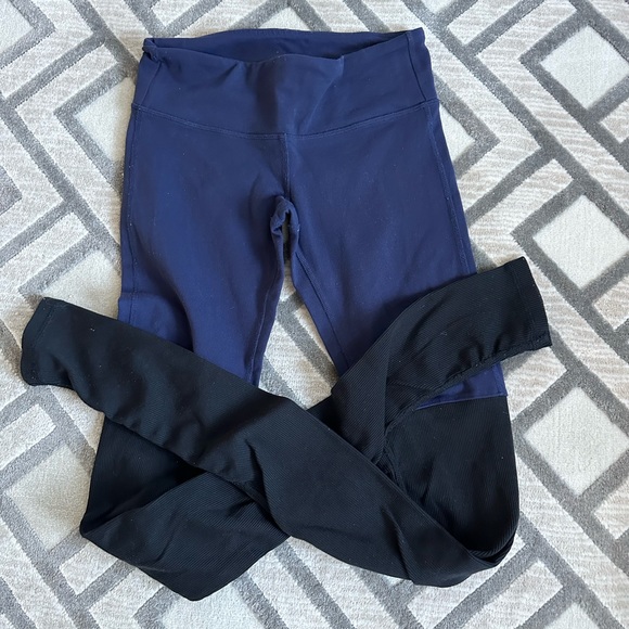 ALO Airbrush High-Waist Highlight Goddess Leggings Navy/Black Combo XS - Picture 3 of 6